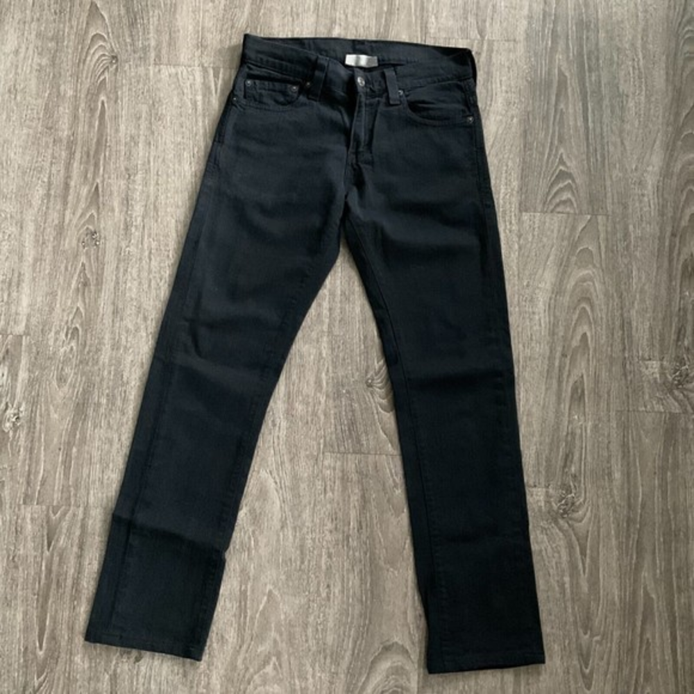 LEVI'S STRAUSS 511 MEN'S ORIGINAL Skinny FIT JEANS PANTS BLACK 29x30 Denim‎